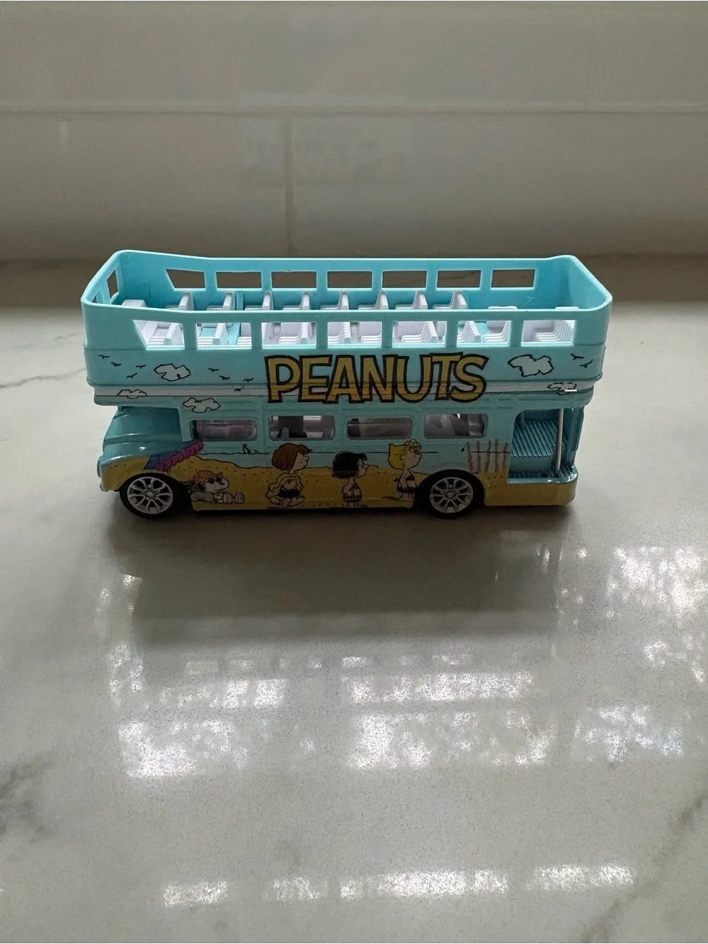 Peanuts Double-Decker Toy Bus
